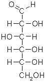 Fischer Projection Structure of D-Glucose.